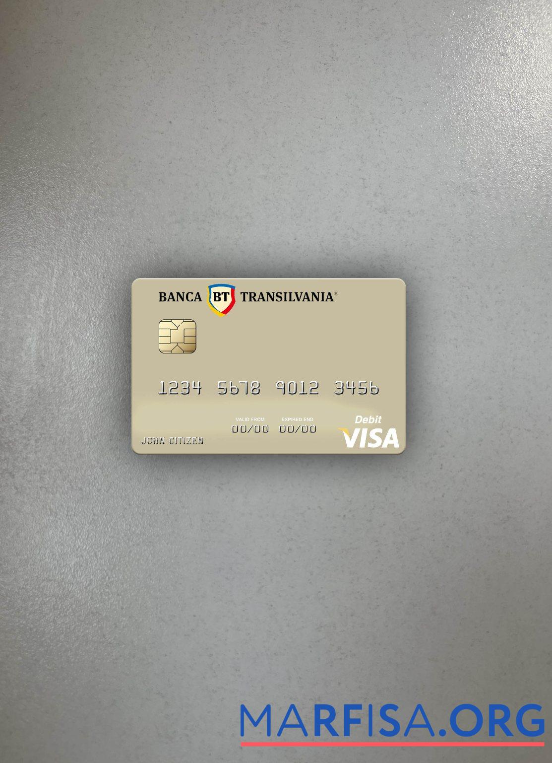 Downloadable Romania Banca Transilvania visa debit card photolook front real example